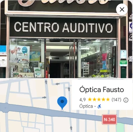 Fachada y ubicación de Fausto Andalucía en Google Maps