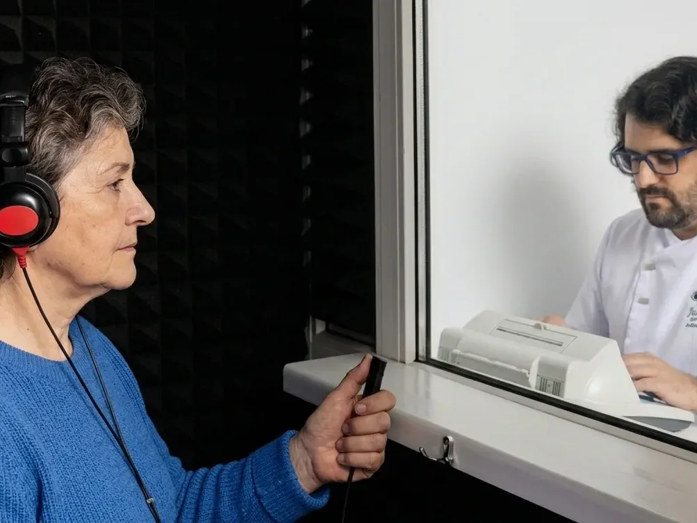 Audiometría en cabina insonorizada en Ópticas Fausto